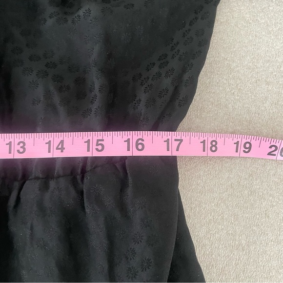 The Kooples Rent The Runway Black Floral Print Silk Dress Size 2 - Picture 8 of 10
